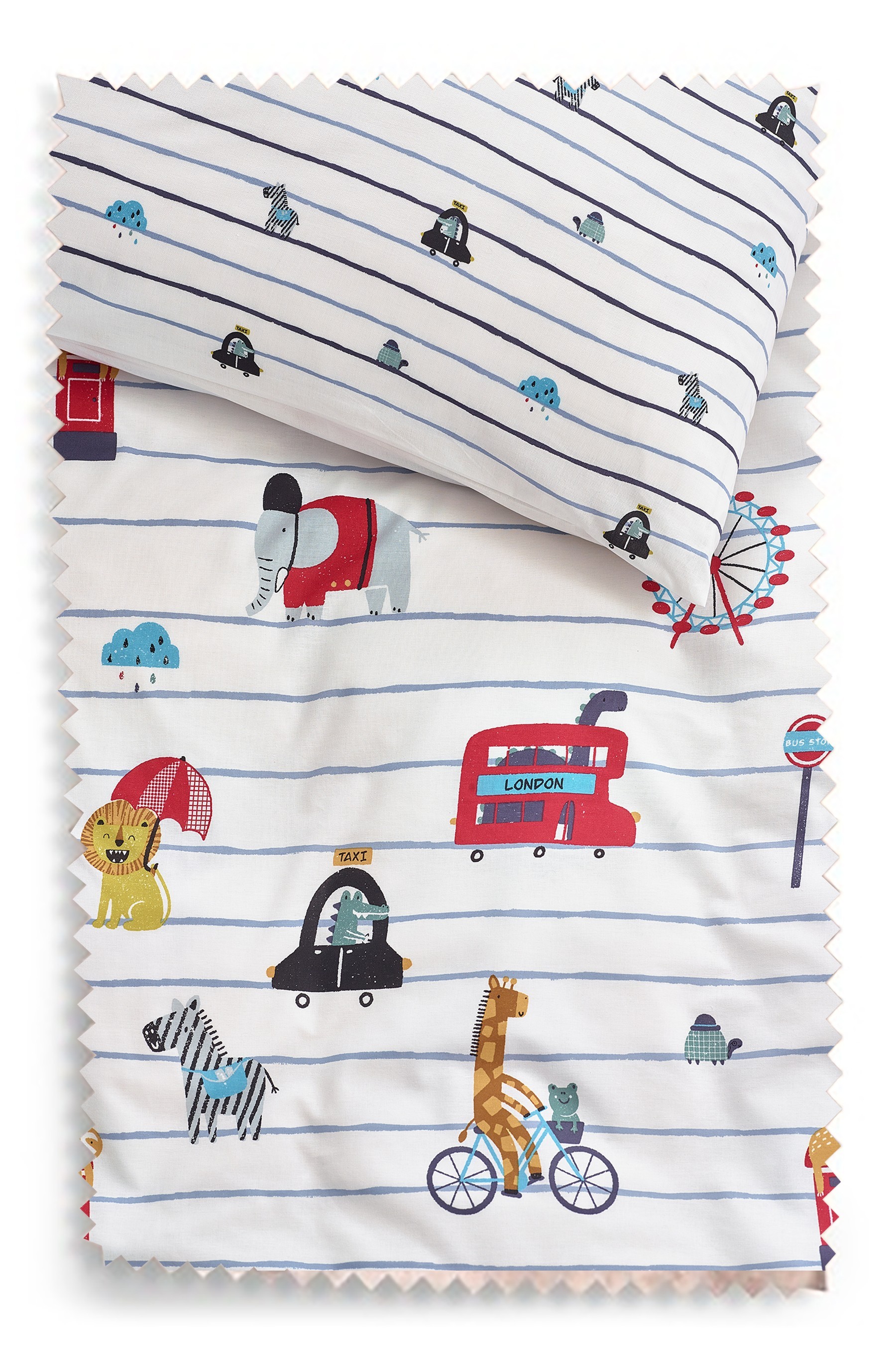 Jubilee London Safari Animals Reversible Duvet Cover and Pillowcase Set