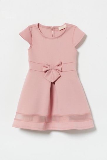 Lipsy Mini Cap Sleeve Scuba Bow Dress