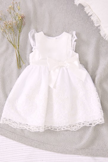 Lipsy Baby Lace Frill Christening Dress