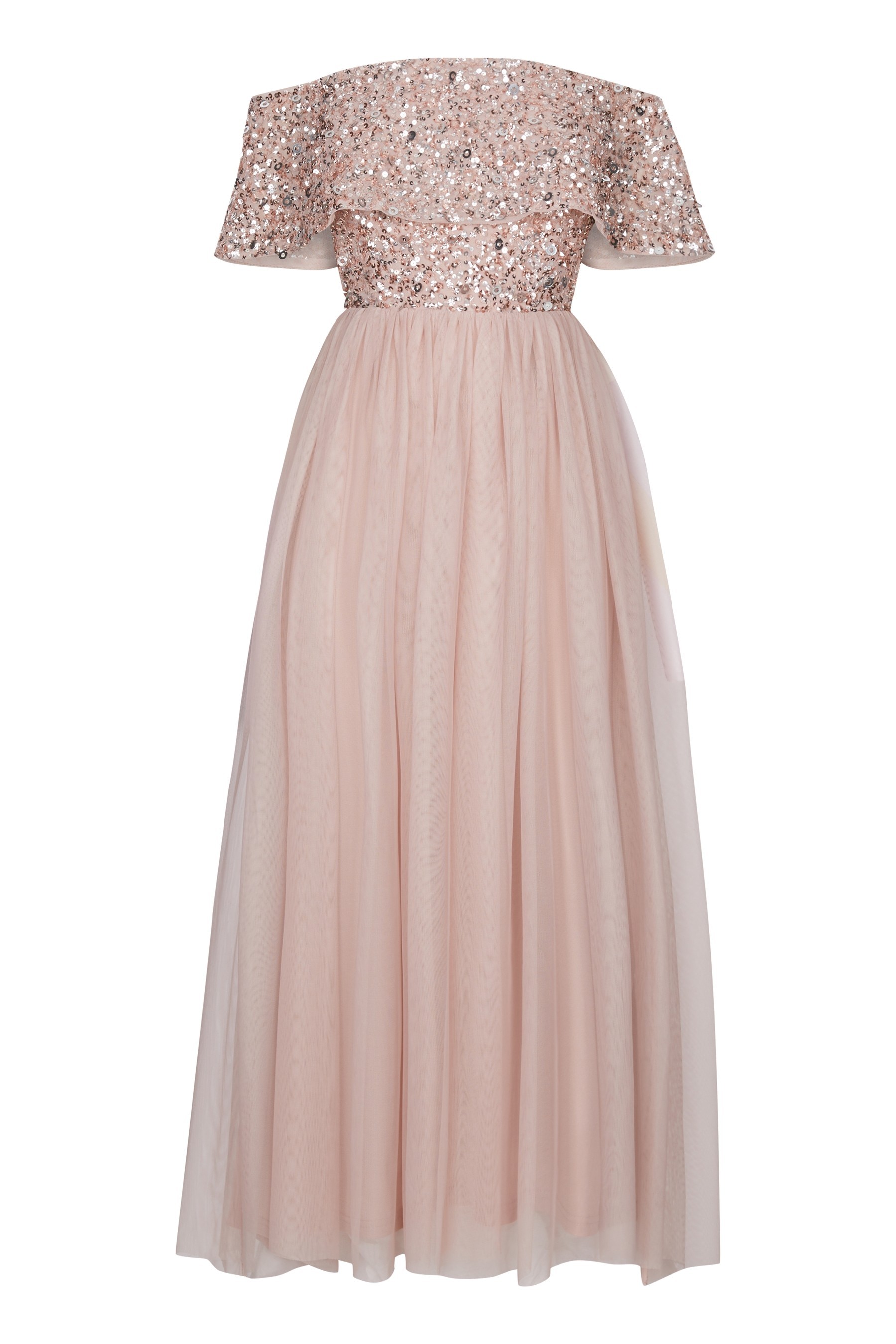 Maya Embellished Bardot Midaxi Dress