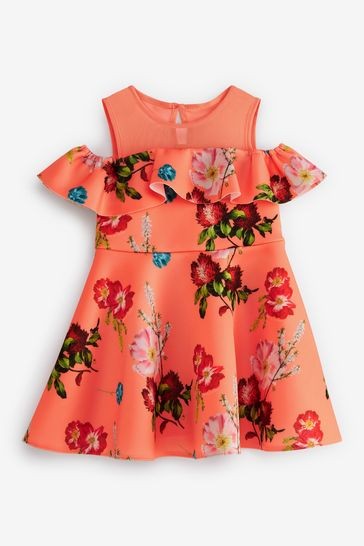 Baker by Ted Baker Orange Floral Dress