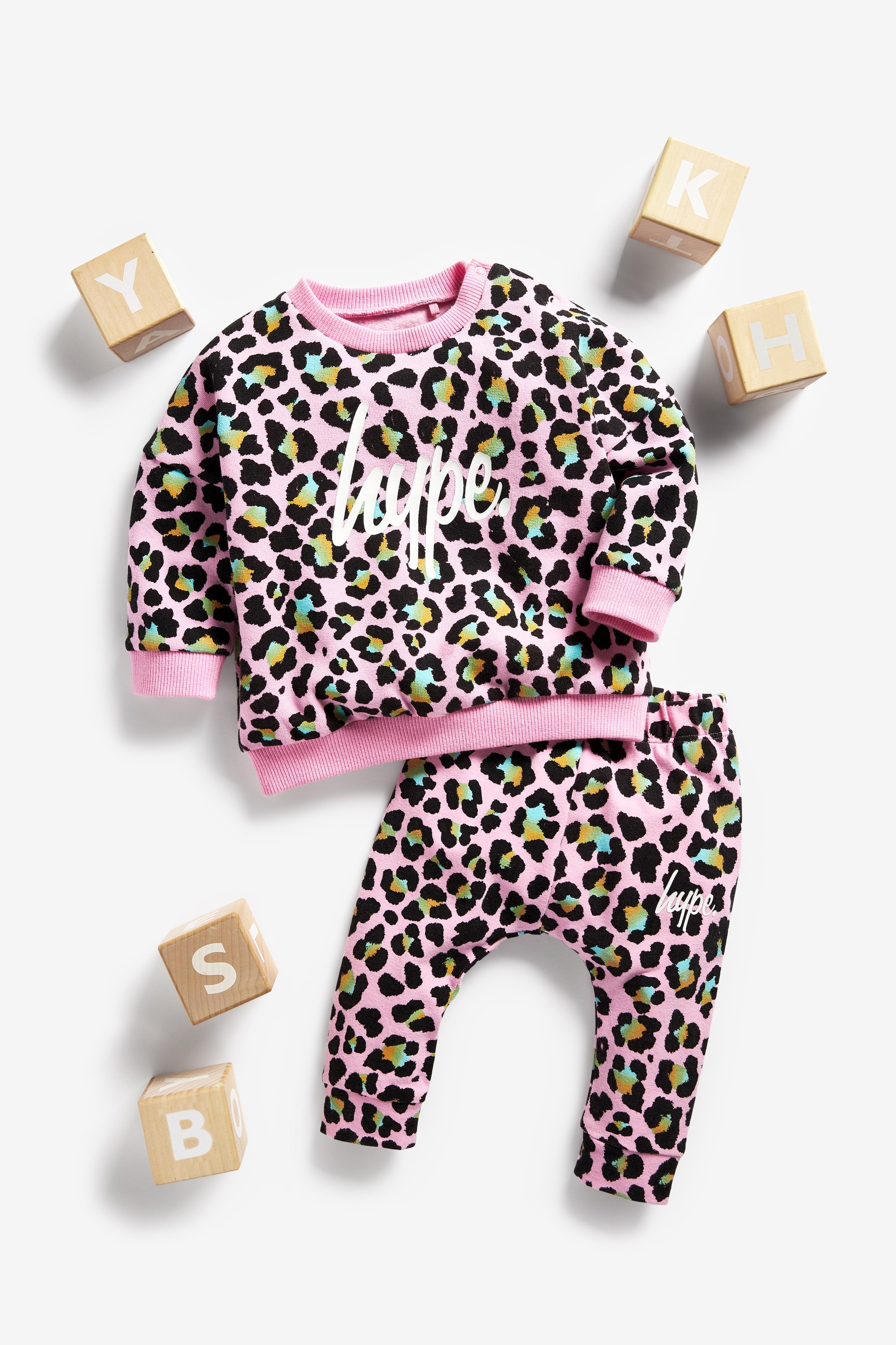 Hype. Baby Animal Print Sweatshirt And Joggers Set