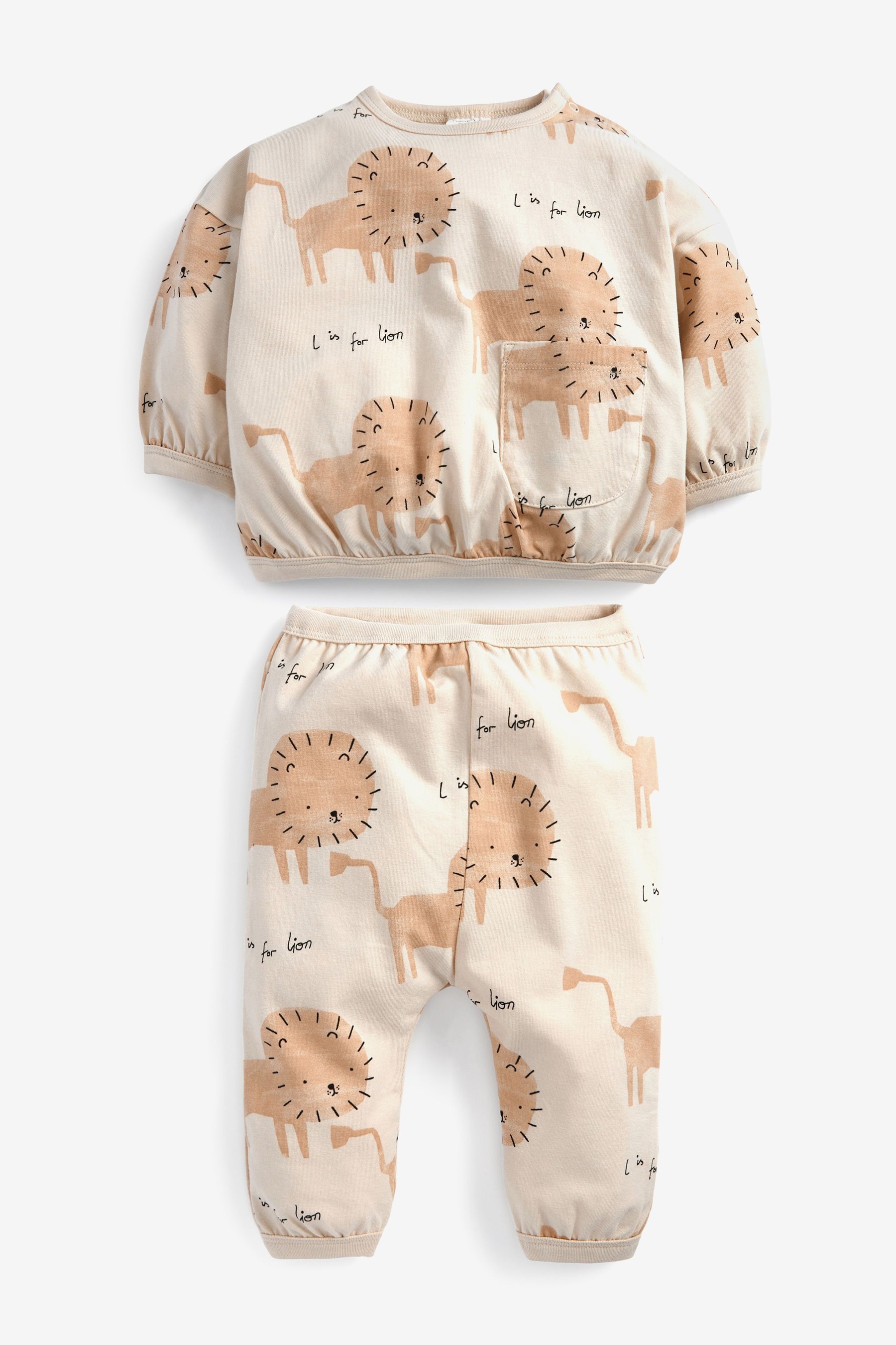 Lion Baby Oversized T-Shirt And Joggers Set (0mths-2yrs)