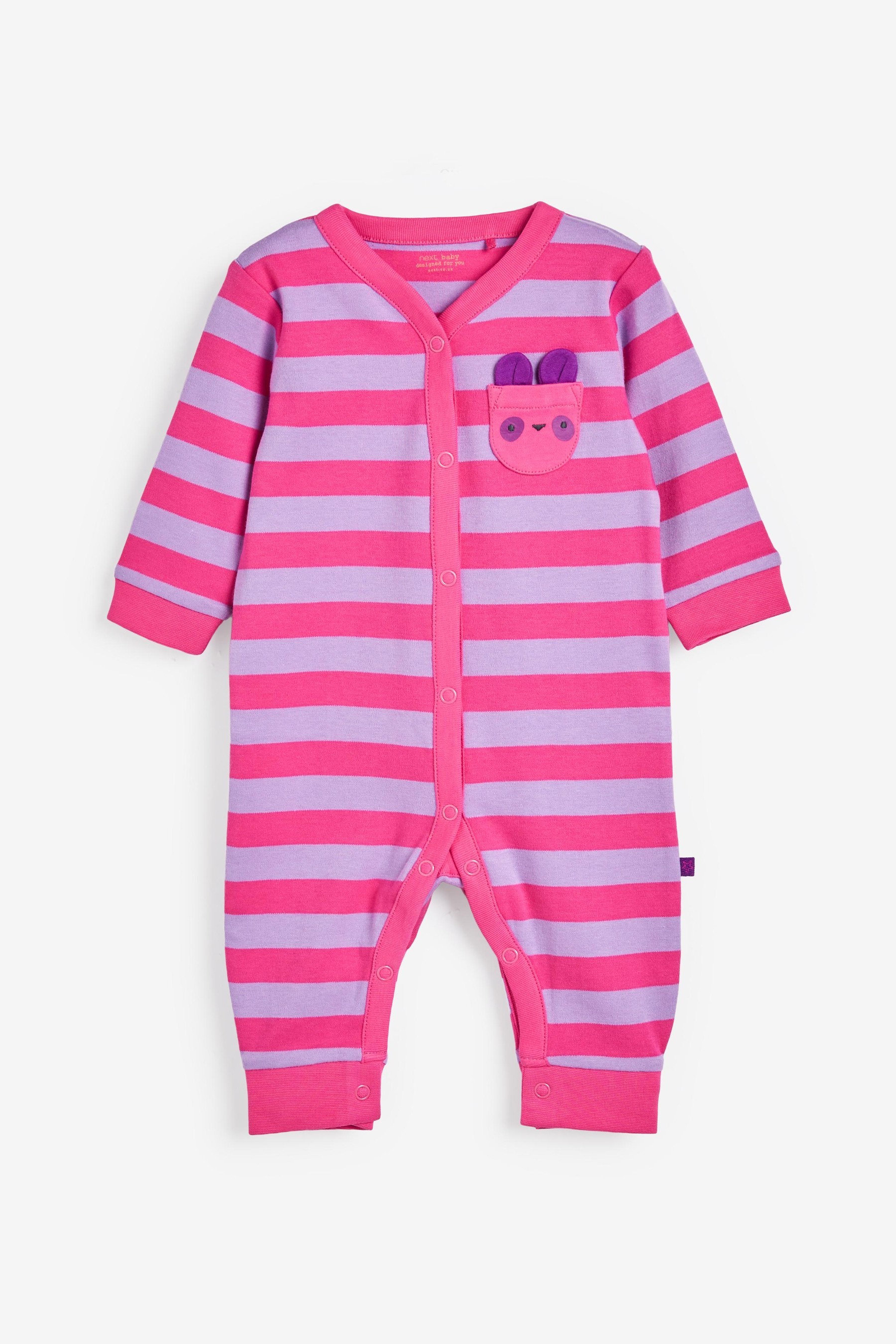 Baby 3 Pack Footless Sleepsuits (0mths-3yrs)