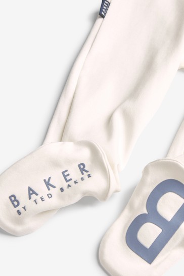 Baker by Ted Baker White Born in 2022 Sleepsuit