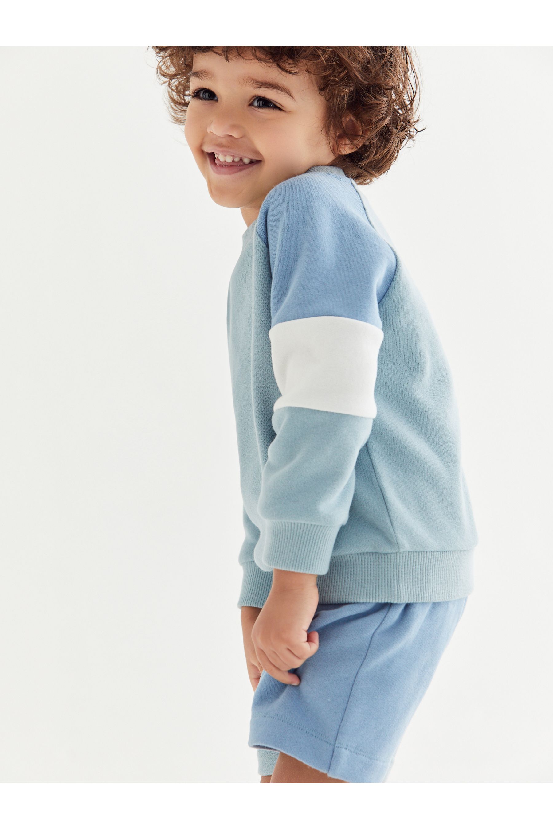 Colourblock Jersey Sweatshirt & Short Set (3mths-7yrs)