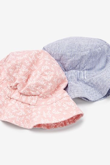 2 Pack Bucket Hats (3mths-6yrs)