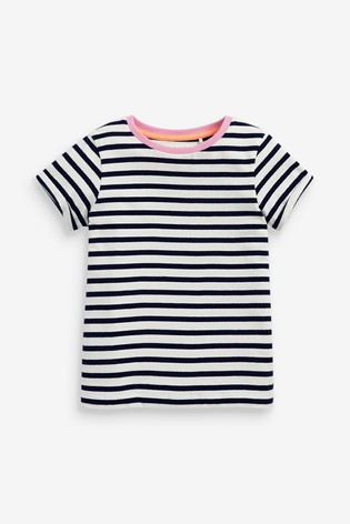 7 Pack Solid/Stripe T-Shirts (3-16yrs)