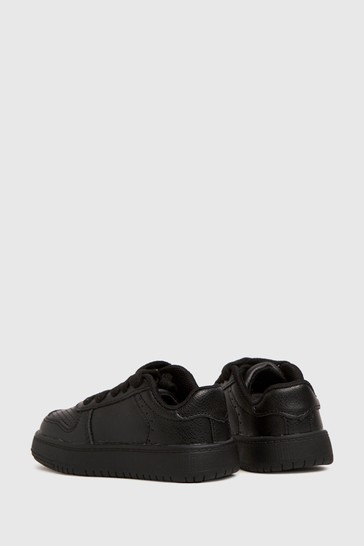 Schuh Black Mighty Lace Up Trainers