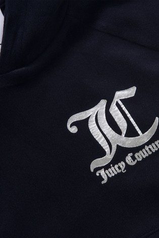 Juicy Couture Blue Juicy Velour Raglan Hoodie