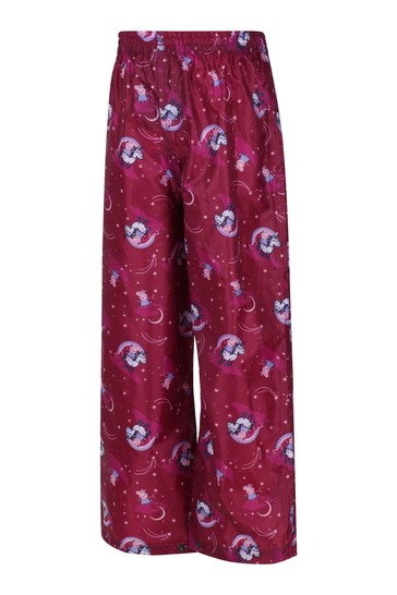 Regatta Pink Peppa Pig Waterproof Pack It Over Trousers