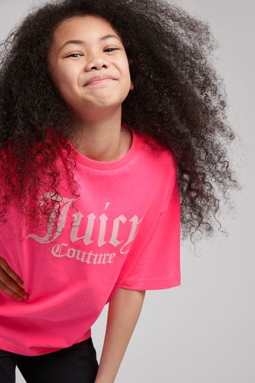 Juicy Couture Pink Boxy Crop T-Shirt