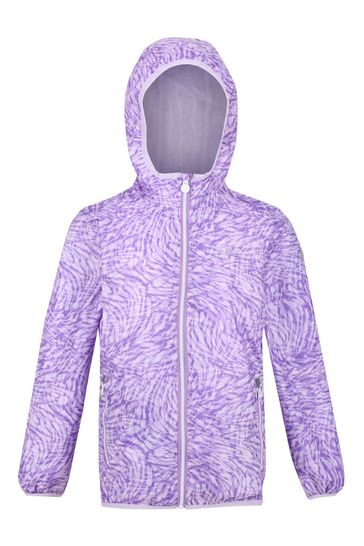 Regatta Purple Printed Lever Waterproof Shell Jacket