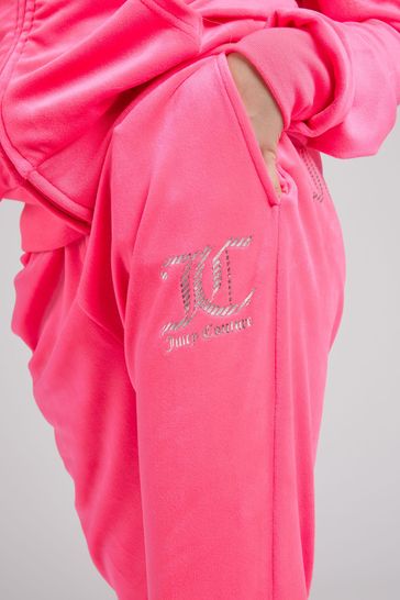 Juicy Couture Pink Velour Slim Joggers