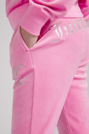 Juicy Couture Pink Velour Slim Joggers