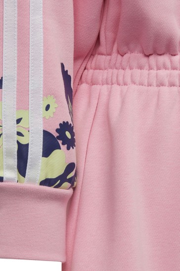 adidas originals Pink Little Kids All-Over Print Floral Dresses