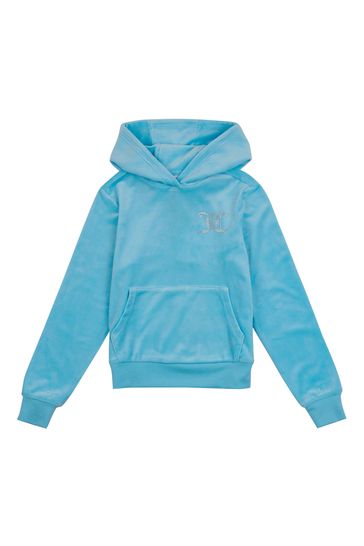 Juicy Couture Blue Diamante Velour OTH Hoodie