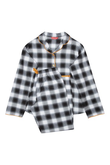 Cyberjammies Charcoal Checks Long Sleeve Pyjamas