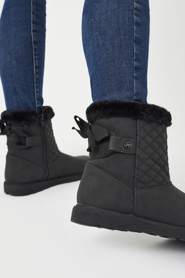 Lipsy Quilted Faux Fur Lined Boot (Older)