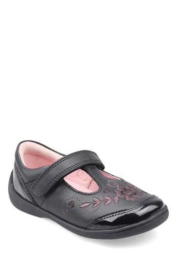 Start-Rite Dance Black Leather/Patent Smart First Steps Shoes