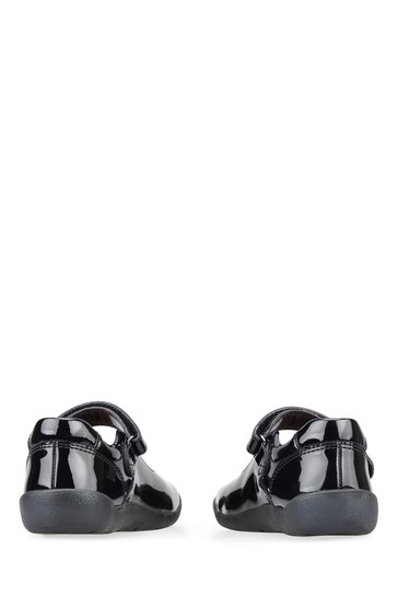 Start-Rite Giggle Black Patent Leather School Shoes Wide Fit