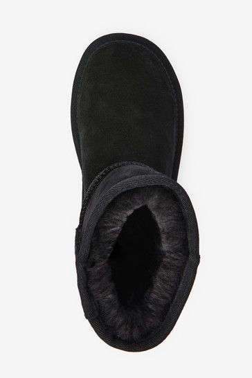 Warm Lined Water Repellent Suede Pull-On Boots