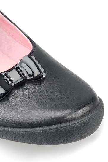 Start-Rite Giggle Black Patent Leather School Shoes Wide Fit