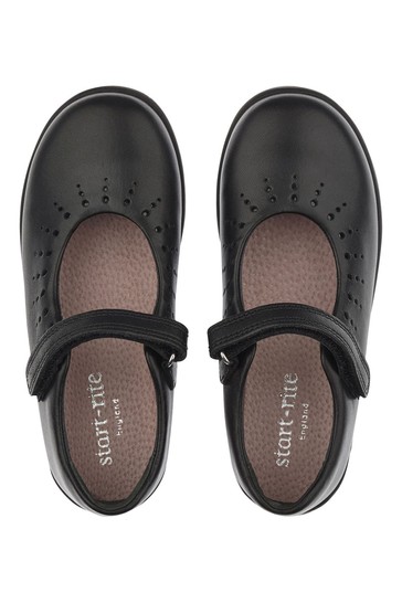 Start-Rite Black Leather Mary Jane Smart School Shoes