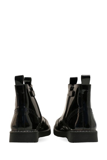 Start-Rite Revolution Black Patent Leather Zip-Up Boots