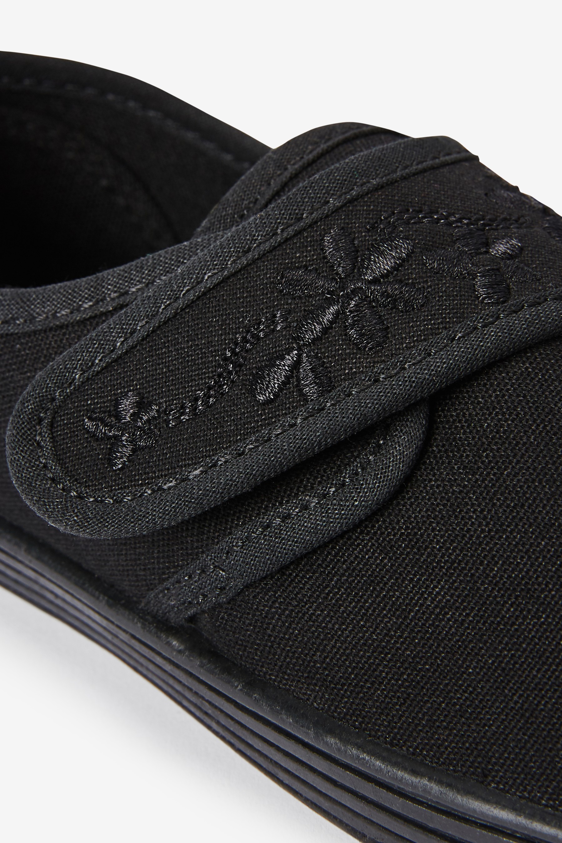 Embroidered Strap School Plimsolls