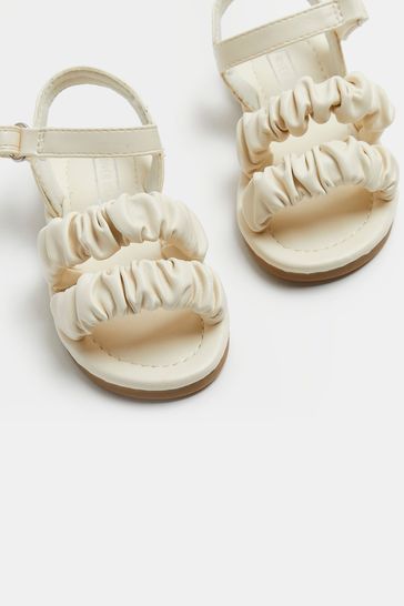 River Island White Mg Rouched Sandals