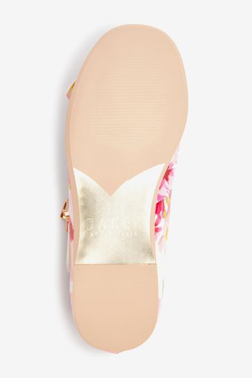 Baker by Ted Baker White Floral Mary Jane Shoes