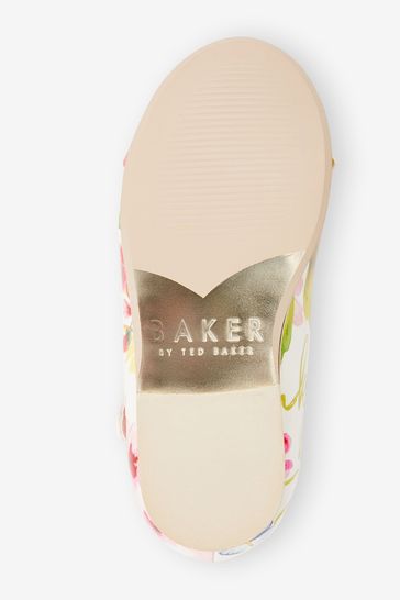 Baker by Ted Baker حذاء ماري جين أبيض زهري