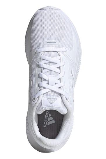 adidas White RunFalcon Youth & Junior Lace Trainers