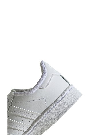 adidas Originals Superstar Infant White Elasticated Lace Trainers