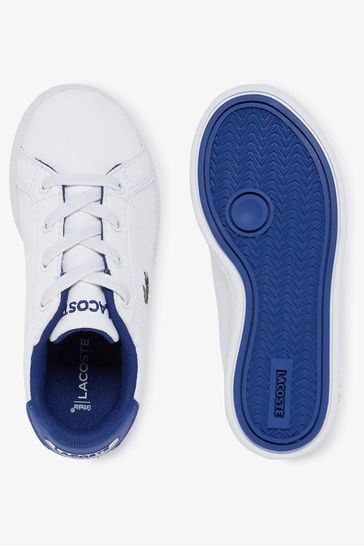 حذاء رياضي أبيض أزرق للأطفال الصغار من Lacoste