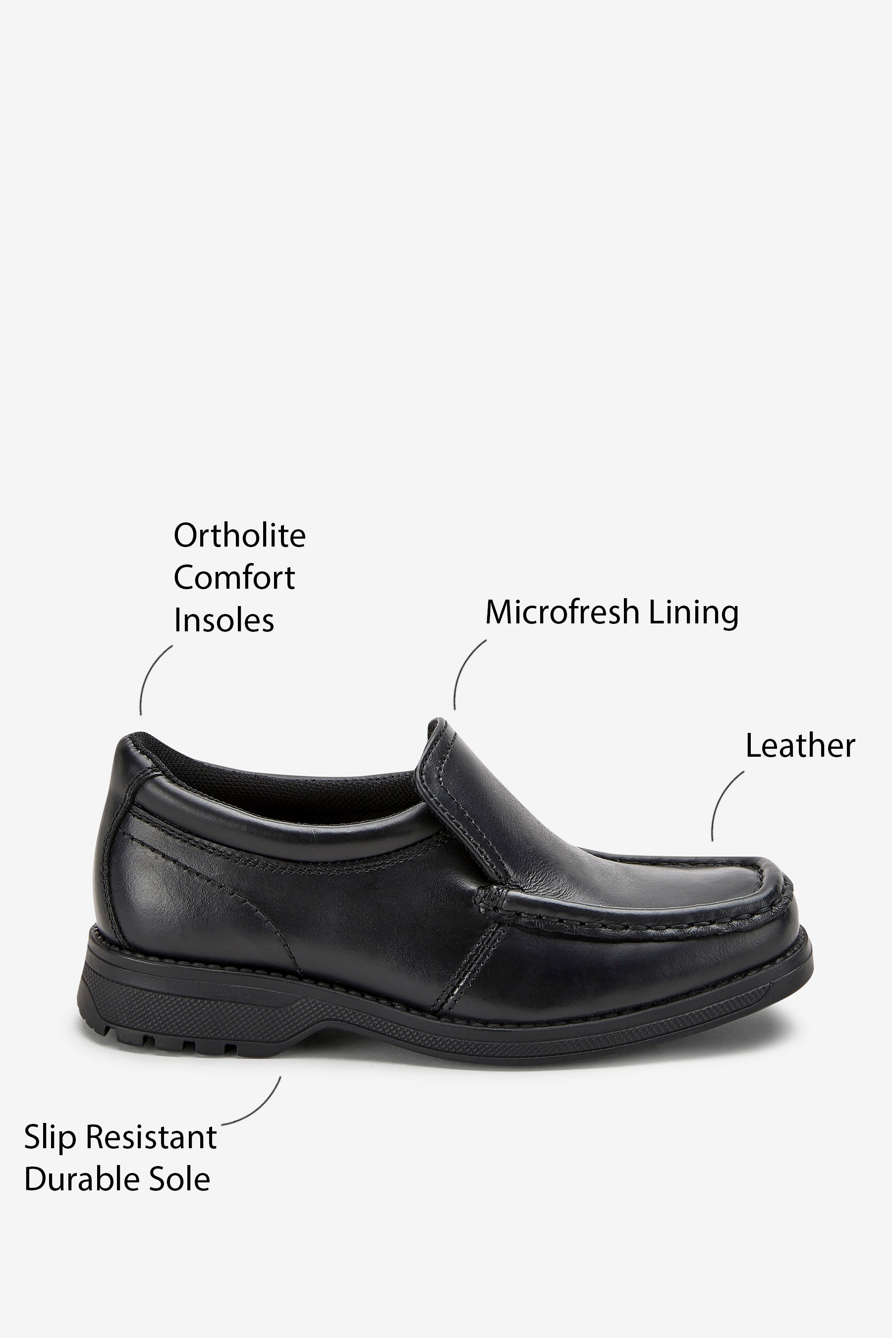 School Leather Loafer Shoes