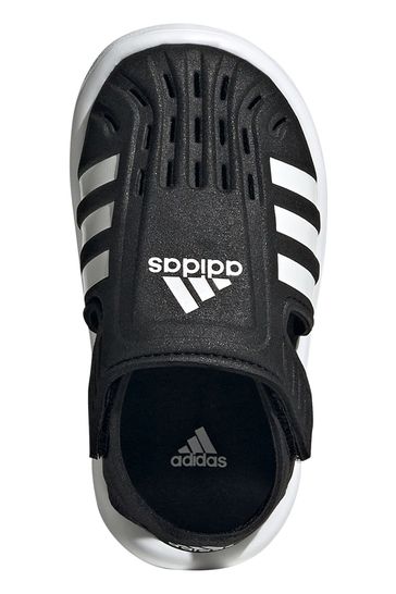 صندل Adilette أسود للأطفال الصغار من Adidas