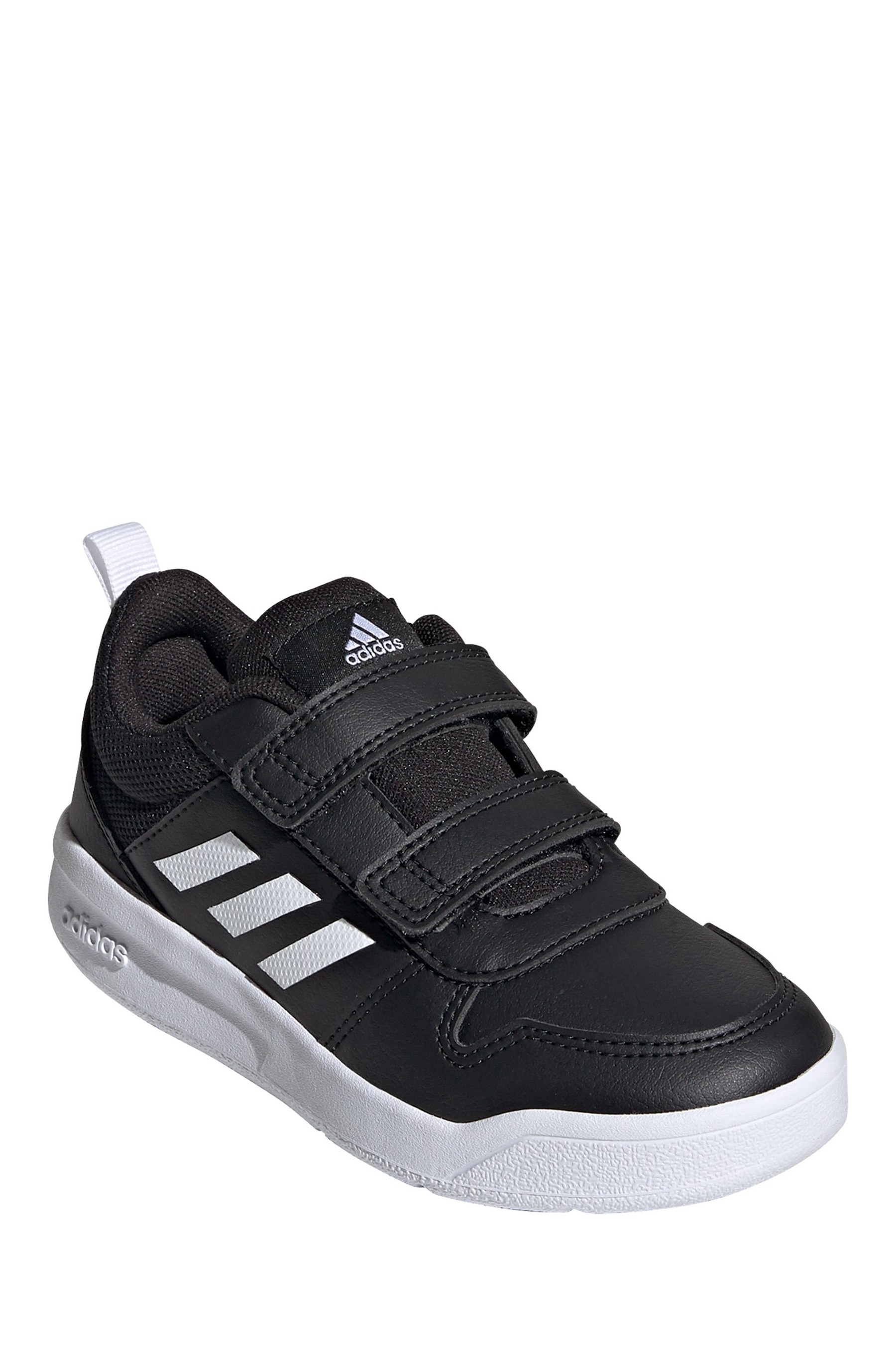 adidas Black/White Tensaur Youth & Junior Velcro Trainers