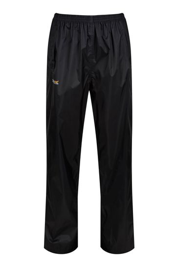 Regatta Black Pack It Waterproof Trousers