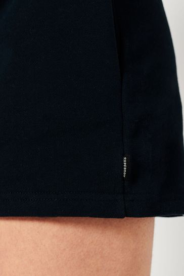 Superdry Blue Organic Cotton Vintage Logo Jersey Shorts