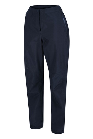 Regatta Blue Womens Highton Waterproof Overtrousers