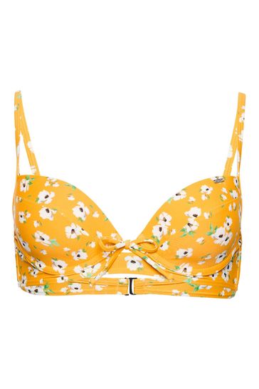 Superdry Eden Yellow Cupped Bikini Top