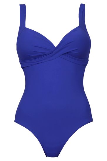 Pour Moi Soleil Twist Front Lightly Padded Non Wired Control Swimsuit