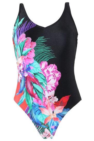 Pour Moi In The Mix Scoop Neck Control Swimsuit
