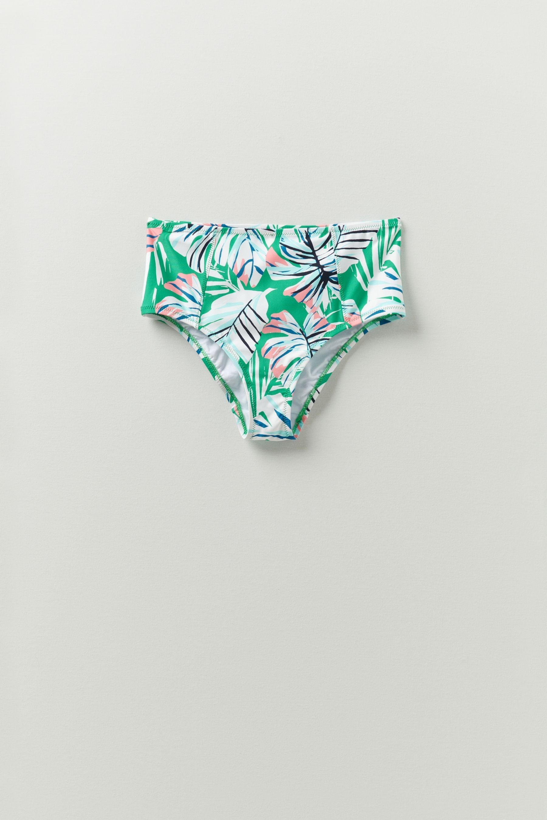 Crew Clothing Company Green Palm High Waisted Briefs