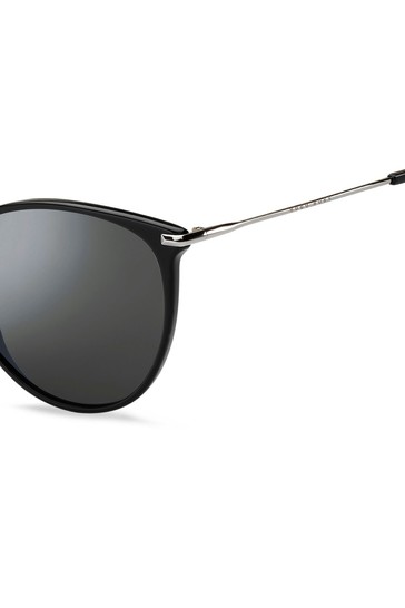 BOSS Cat-Eye Black Sunglasses