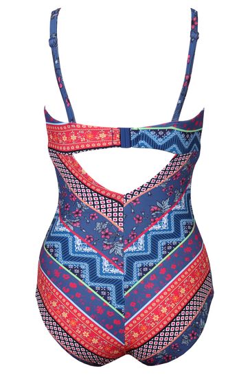 Pour Moi Soleil Twist Front Lightly Padded Non Wired Control Swimsuit