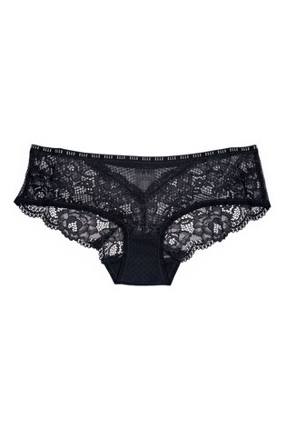 ELLE Black 24-7 Lace No VPL Brazilian Briefs