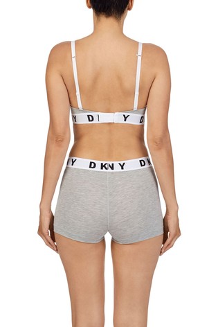 حمالة صدر رافعة بدون سلك بشعار رمادي من DKNY